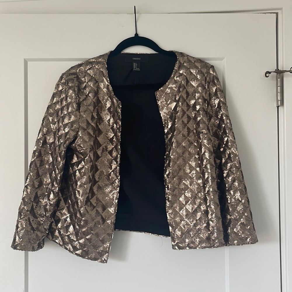 Gold Sequin Blazer